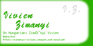 vivien zimanyi business card